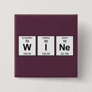 WINe Periodic Table 2 Inch Square Button