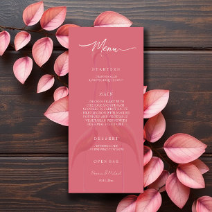 Wine Pink Flamingo Elegant Menu