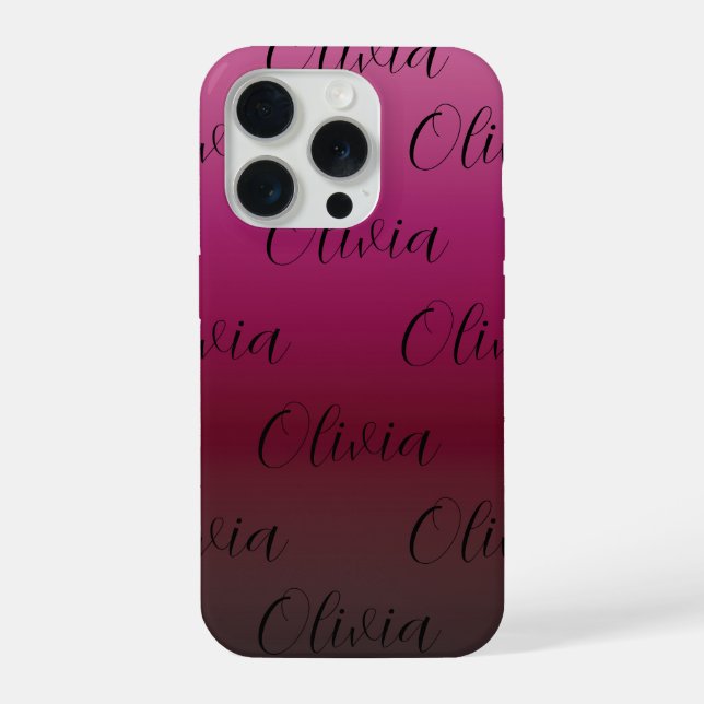 Wine pink Gradient iPhone Case (Back)
