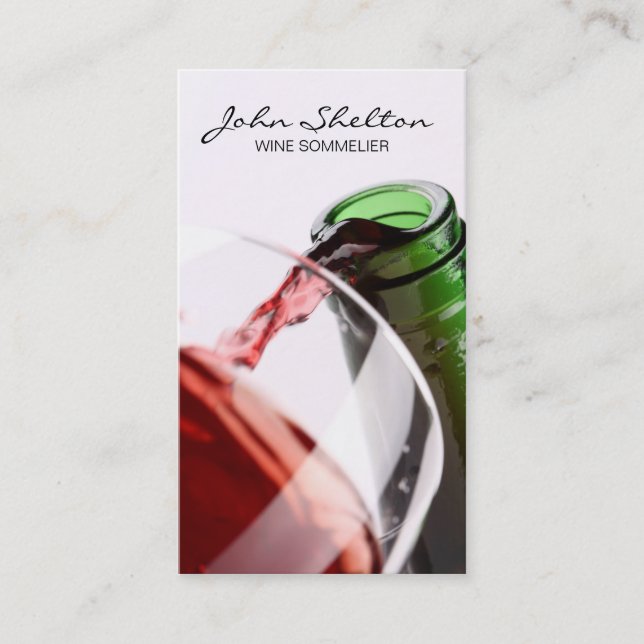 Wine Pour | Close up Business Card (Front)