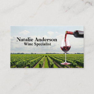 Wine Pour   Winery Vineyard Estate Business Card