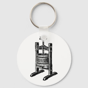 Wine Press Keychain