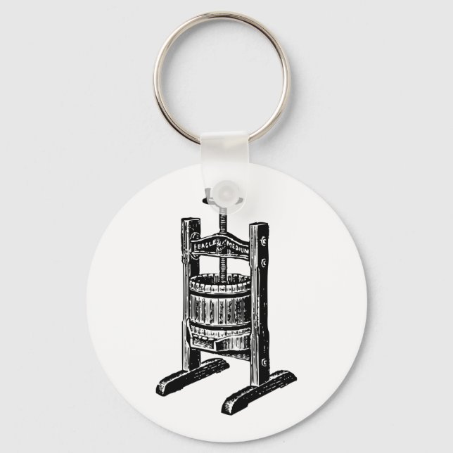 Wine Press Keychain (Front)