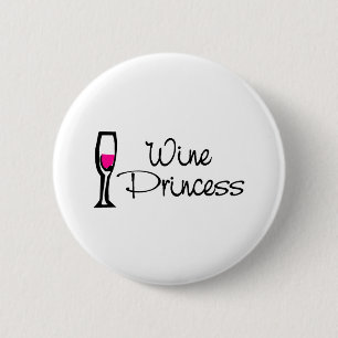 Wine Princess 2 Inch Round Button