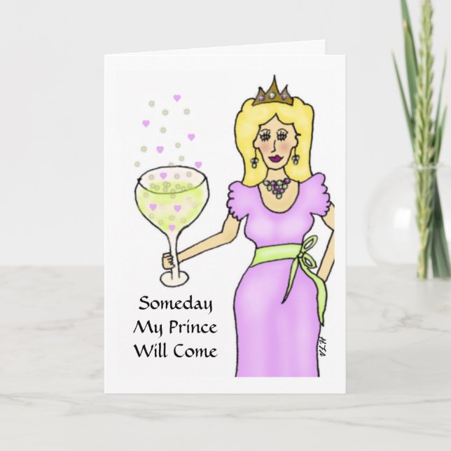 Wine Princess Valentine's Day Card (Front)