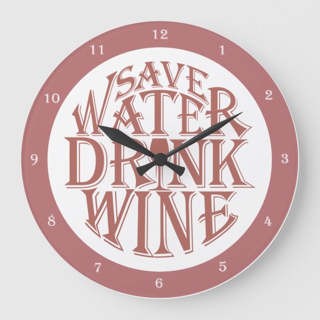 Wine quote Acrylic Wall Clock (Front)