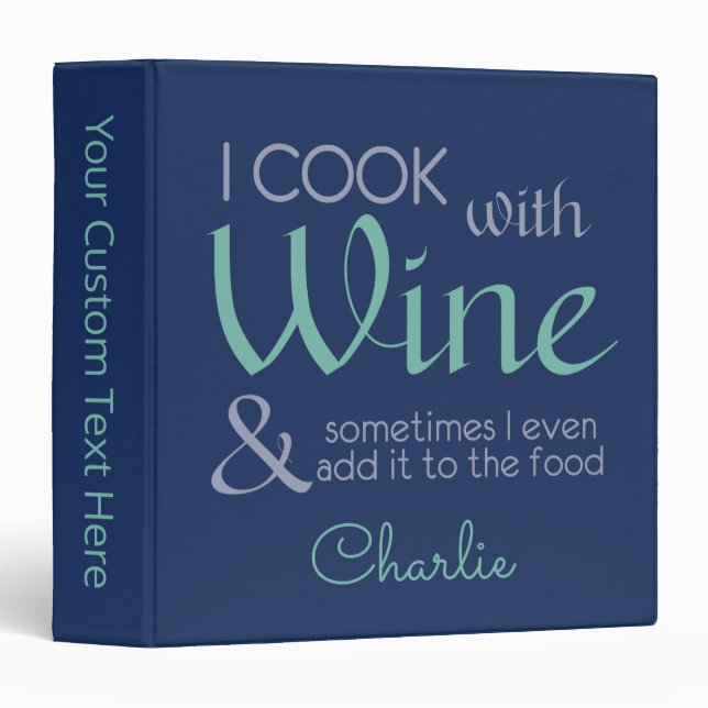 Wine Quote custom name binders (Front/Spine)