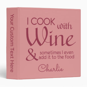 Wine Quote custom name binders