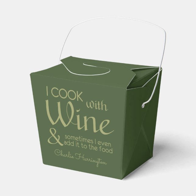 Wine Quote custom name favour box (Front Side)
