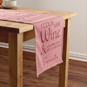 Wine Quote custom name table runner