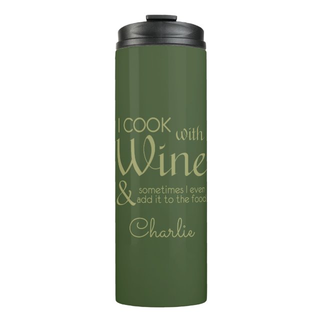 Wine Quote custom name tumbler (Front)