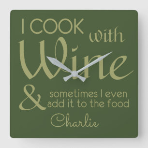Wine Quote custom name wall clock