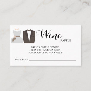 Wine Raffle Wedding Bridal Shower B & G  card