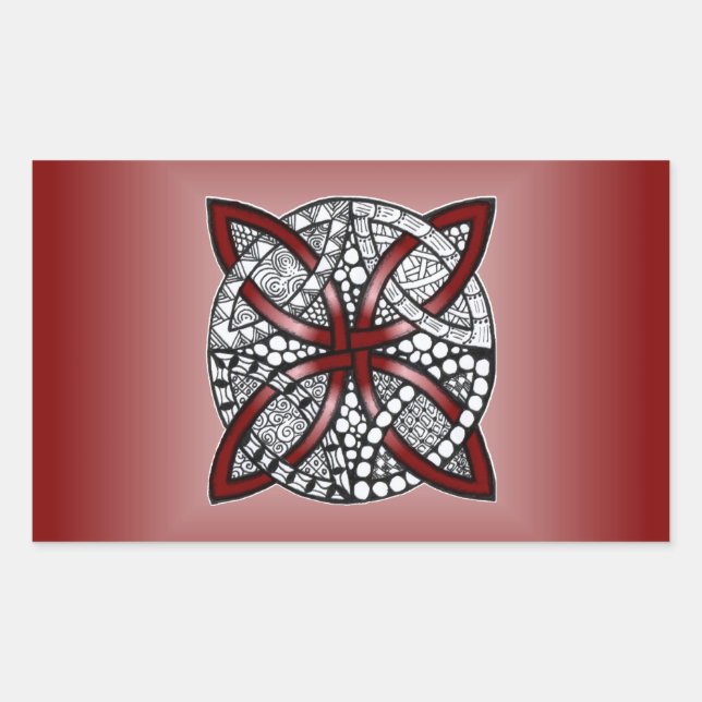 Wine Red Celtic Knot Original Sticker (Front)