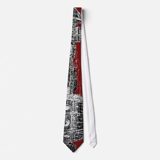 Wine red Florence dome Tie (Front)