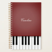 Wine Red Piano Keyboard Personalized Music
