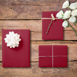Wine Red Solid Colour | Classic | Elegant  Wrapping Paper Sheet<br><div class="desc">Wine Red Solid Colour | Classic | Elegant | Trendy | Stylish</div>