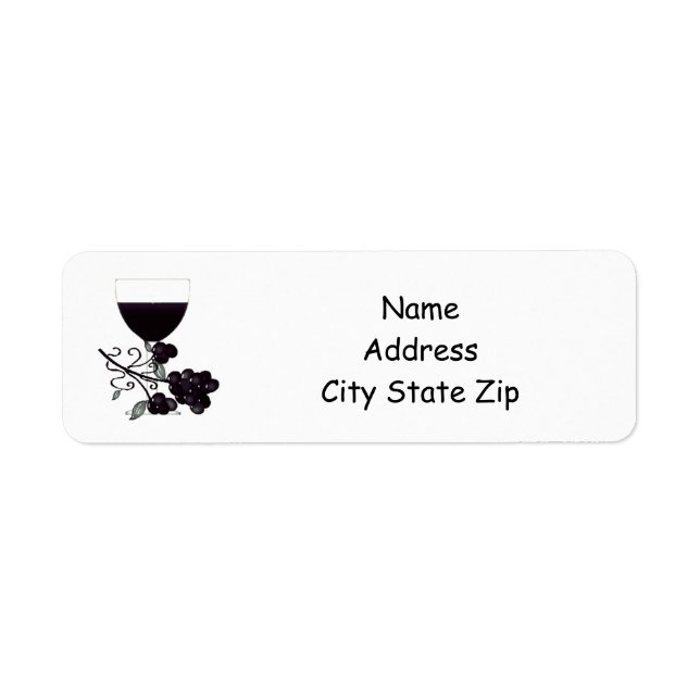 **WINE** RETURN ADDRESS LABEL (Front)
