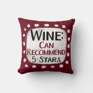 Wine Review 5 Stars Throw Pillow