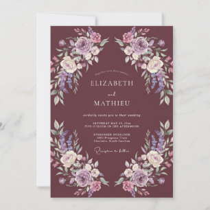 Wine Rich Autumnal Wedding Invitation