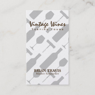 Wine Set Vintage Business Card