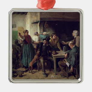 Wine Shop Monday, 1858 Metal Ornament
