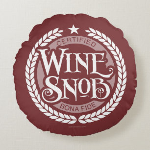 Wine Snob Round Pillow