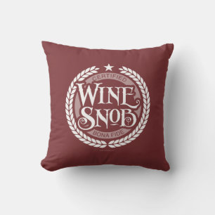 Wine Snob Throw Pillow