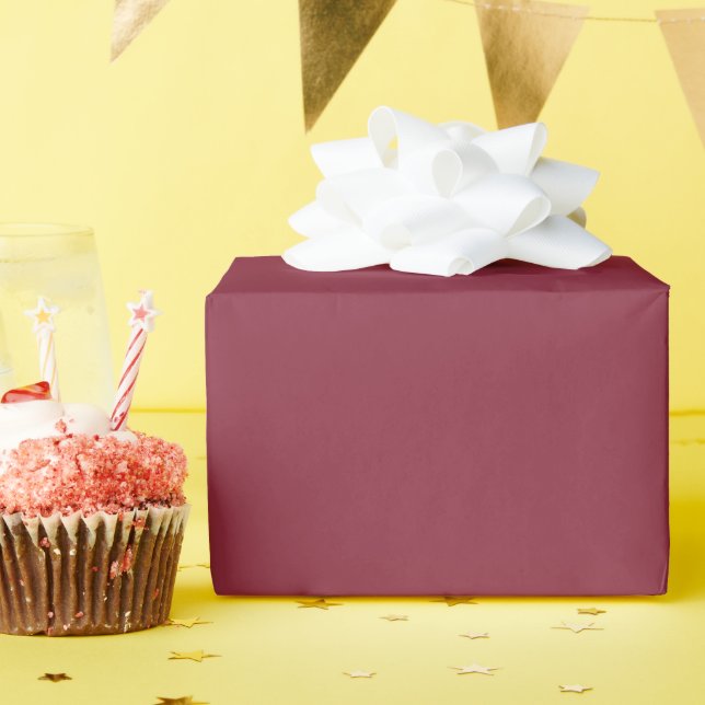 Wine Solid Colour Wrapping Paper (Birthday Party)