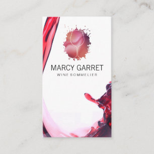 Wine Splash   Wine Pour Business Card