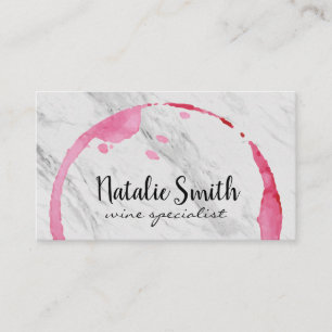 Wine Stain (black / white) Business Card