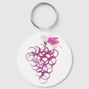 Wine Stain Grapes Keychain