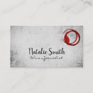 Wine Stain Textured Background Business Card