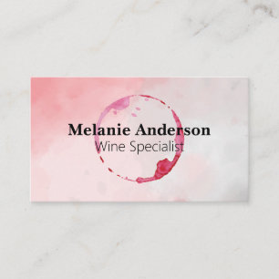 Wine Stain   Watercolor Background Business Card