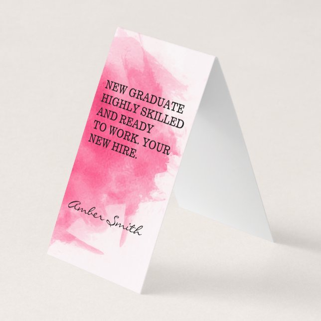 Wine Stain | Watercolor | Cheers Business Card (Front)