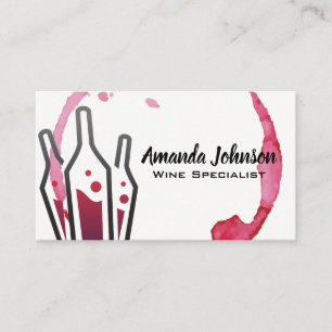 Wine Stain   Wine Bottles Business Card