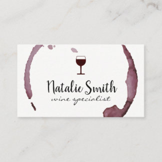 Wine Stain (wine glass) Business Card