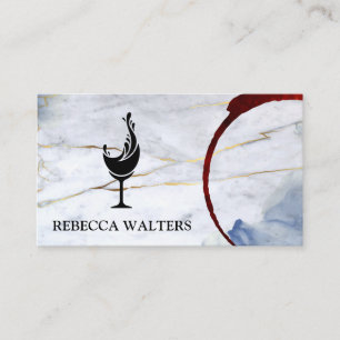 Wine Stain   Wine Glass Splash Business Card