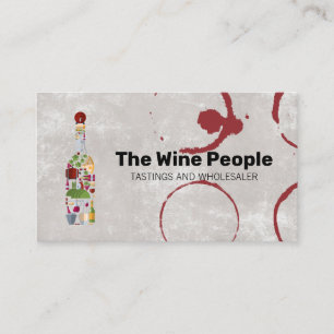 Wine Stain   Winery Bottle Business Card