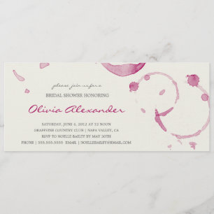 WINE STAINS BRIDAL SHOWER INVITATION