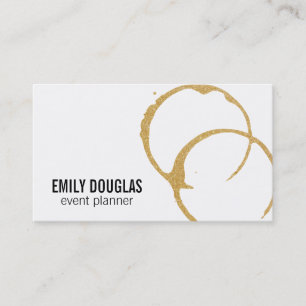 Wine Stains (golden) Business Card