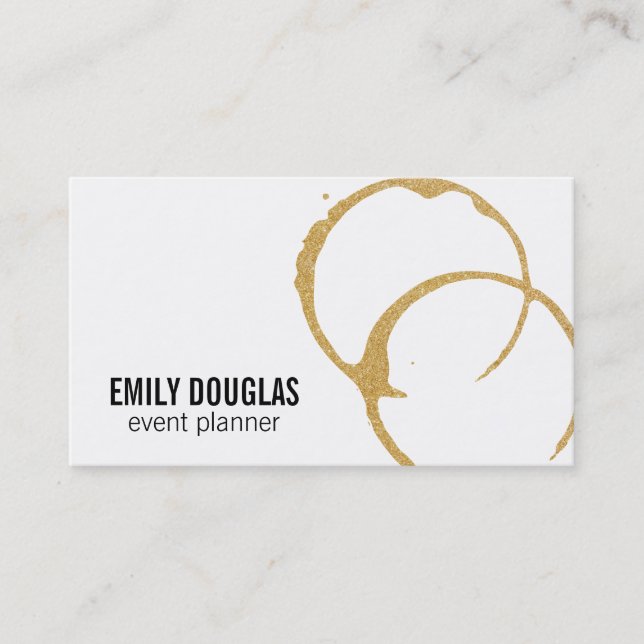 Wine Stains (golden) Business Card (Front)