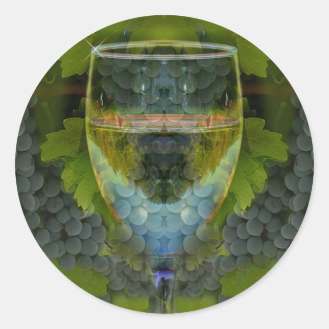 Wine Stickers! Classic Round Sticker (Front)