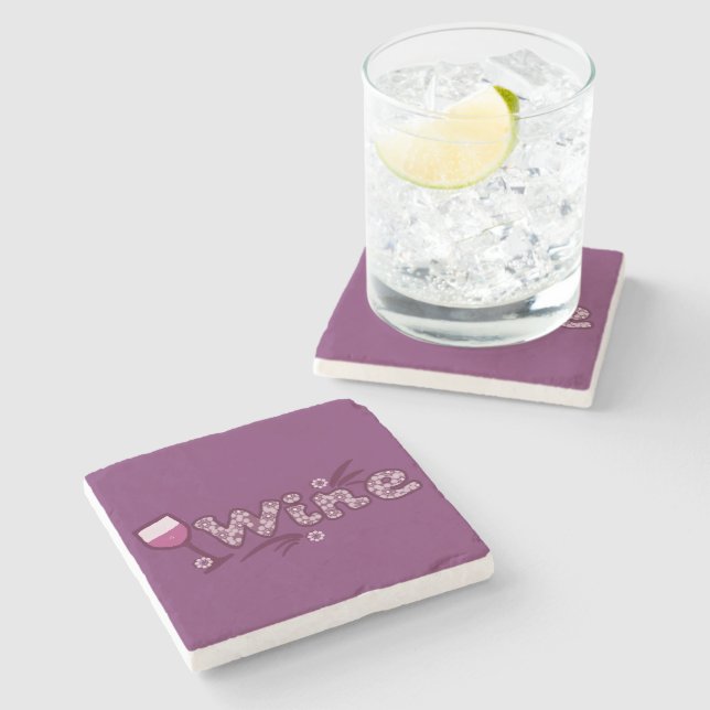 wine stone coaster (Side)