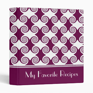 Wine Swirls Recipe Binder