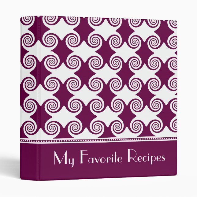 Wine Swirls Recipe Binder (Front/Spine)