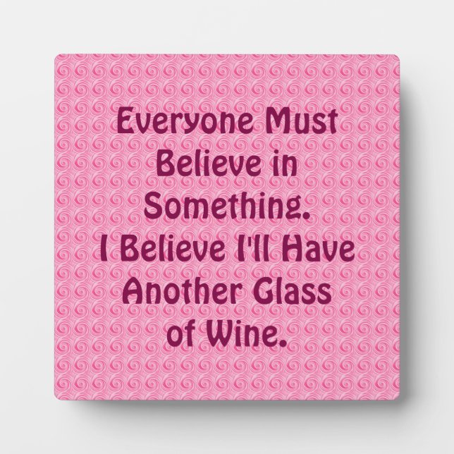 Wine Tabletop Plaque (Front)