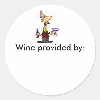 Wine_Taster, Wine provided by: - Customized Classic Round Sticker