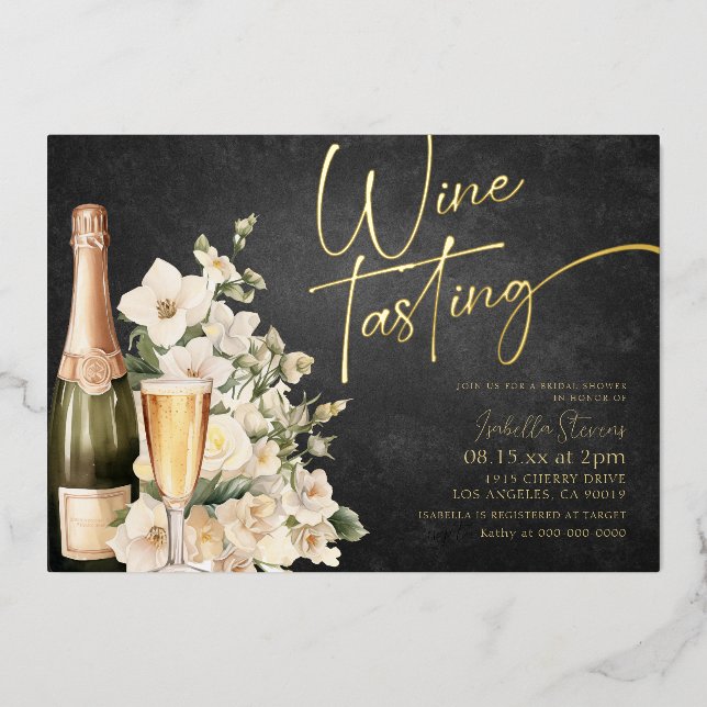 Wine Tasting Bridal Shower Invitation (Front)