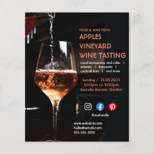 wine tasting charity vineyard food drink festival  flyer